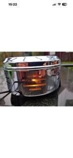 Vintage Warmhoudplaatje, Ophalen of Verzenden, Gebruikt, Metaal, Minder dan 100 cm