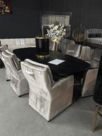 Velvet croco eetkamerstoelen XL, Ophalen of Verzenden, Zo goed als nieuw