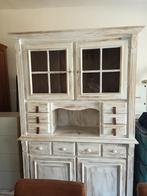 Witte servies kast, Ophalen, Gebruikt, 100 tot 150 cm, 200 cm of meer