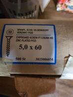 Schroeven voor spaanplaat 5,0 60, Ophalen of Verzenden, Schroeven