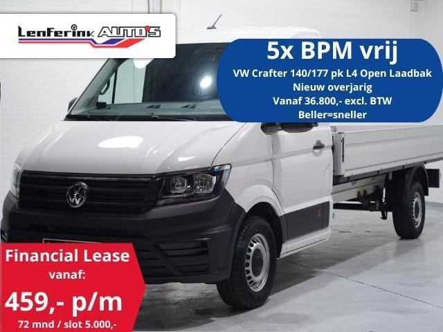 Volkswagen Crafter 2.0 TDI 140 pk L4 Pick Up / Open Laadbak, Auto's, Bestelauto's, Bedrijf, Te koop, ABS, Airbags, Airconditioning