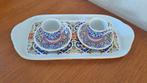 Turkse koffie set Kutahya porselen handmade, Ophalen, Nieuw, Porselein, Kop en/of schotel