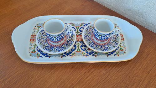 Turkse koffie set Kutahya porselen handmade, Verzamelen, Porselein, Kristal en Bestek, Nieuw, Kop en/of schotel, Porselein, Ophalen