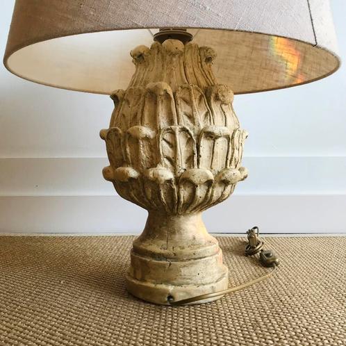 Summer SALE Dennenappel lampvoet vintage, Huis en Inrichting, Lampen | Tafellampen, Zo goed als nieuw, Ophalen