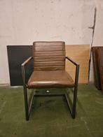 6 Stalen Stoelen met Lederen Bekleding, Huis en Inrichting, Stoelen, Ophalen