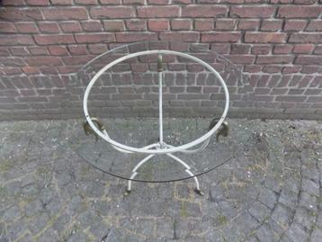Salontafel tafel bijzettafel hollywood regency vintage rond  beschikbaar voor biedingen