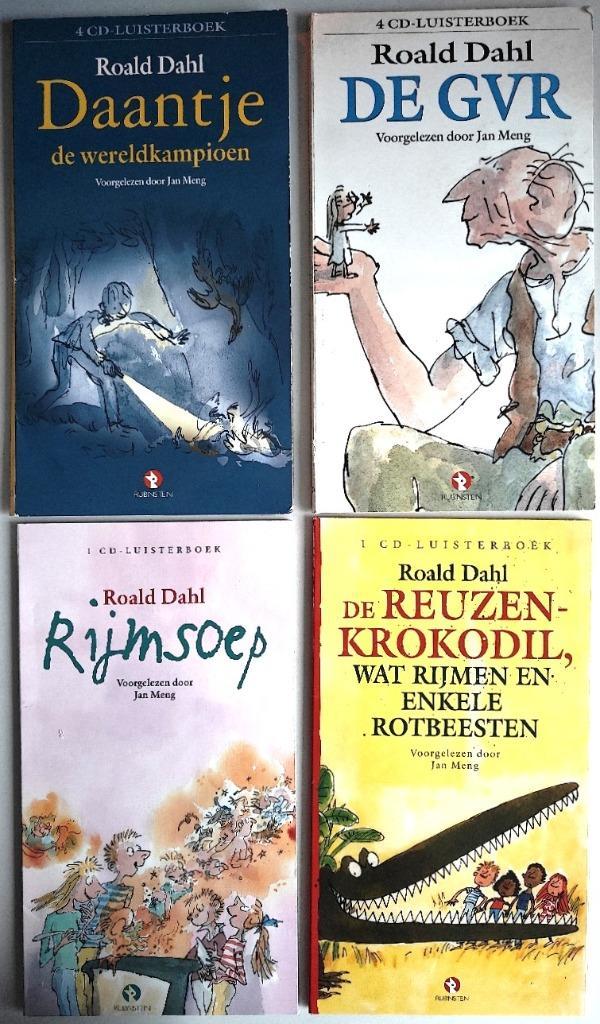 4 Luisterboeken van Roald Dahl: GVR, Daantje, Rijmsoep, ...., Boeken, Luisterboeken, Cd, Kind, Ophalen of Verzenden