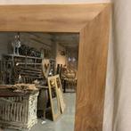 Spiegel (facet) - teakhouten lijst - 180 x 80 cm - TTM Wonen, Huis en Inrichting, Woonaccessoires | Spiegels, TTM Wonen, Meubels – (Perzische) Tapijten en Woonaccessoires
