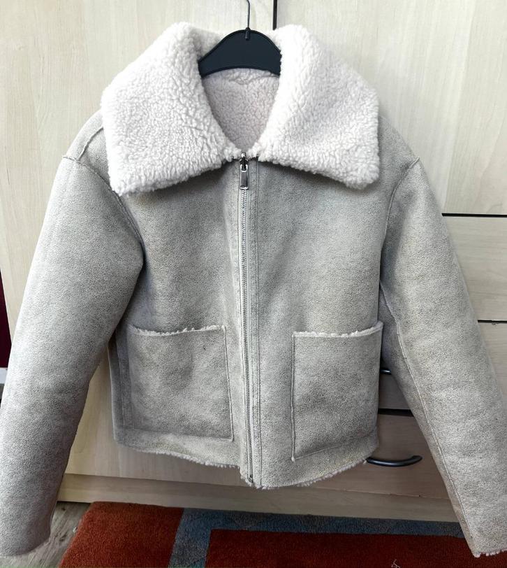 Mango Dubbelzijdige Jas – Maat S, Kleding | Dames, Jassen | Winter, Zo goed als nieuw, Maat 36 (S), Beige, Ophalen of Verzenden
