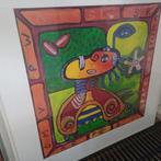 Groot Clemens Briels schilderij achter glas ( écht werk ), Ophalen