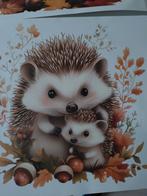 5 Raamstickers en muurstickers met herfstbosdieren, Ophalen of Verzenden, Zo goed als nieuw