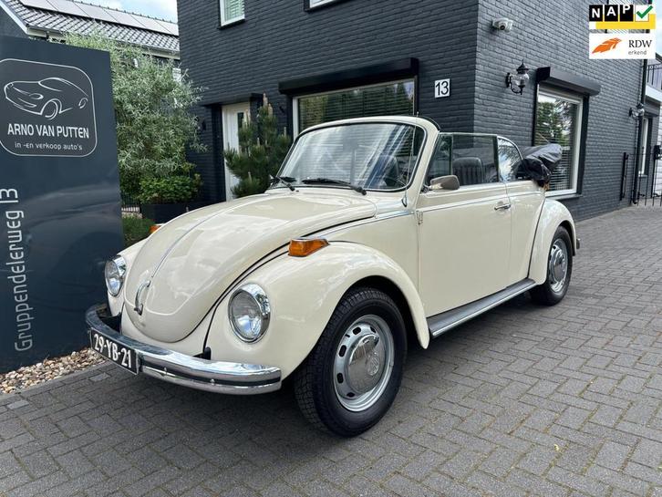 Volkswagen Kever Cabriolet 1974 Automaat! in nette staat!, Auto's, Volkswagen, Te koop, Beetle (Kever), Open dak, Benzine, Cabriolet