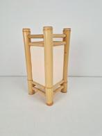 Vintage Bamboe Canvas Lamp boho, N, Vintage boho, Stof, Ophalen of Verzenden