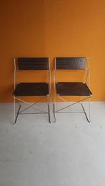 Set van 2 Niels Jørgen Haugesen stoelen, vintage design, Gebruikt, Vintage, Ophalen of Verzenden, Nvt