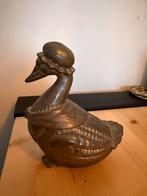 Bronzen Spaarpot Eend met Hoed, Antiek en Kunst, Ophalen, Brons