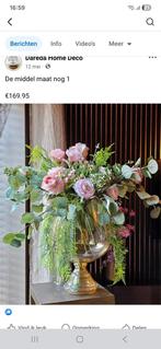 Ptmd windlichten met zijde bloemen, Ophalen of Verzenden