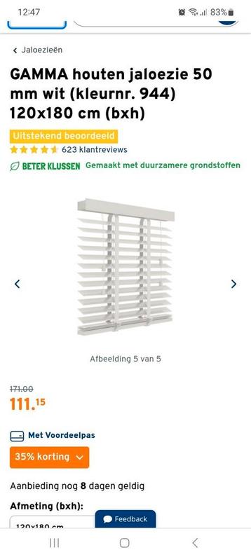 Houtenjaloezie 120x180 beschikbaar voor biedingen