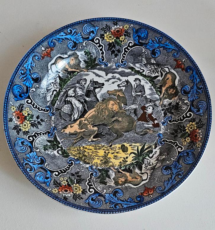 Antiek Maastrichts aardewerk wandbord, Antiek en Kunst, Antiek | Wandborden en Tegels, Ophalen of Verzenden