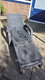 Tuin ligbed met kussen, Tuin en Terras, Ophalen, Gebruikt, Kunststof, Inklapbaar