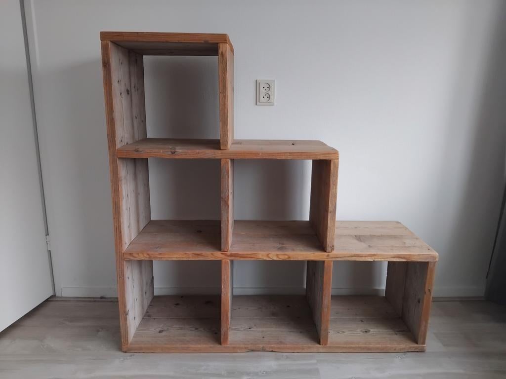Steigerhouten Kubuskast, Huis en Inrichting, Ophalen, Met plank(en), 100 tot 150 cm, 100 tot 150 cm