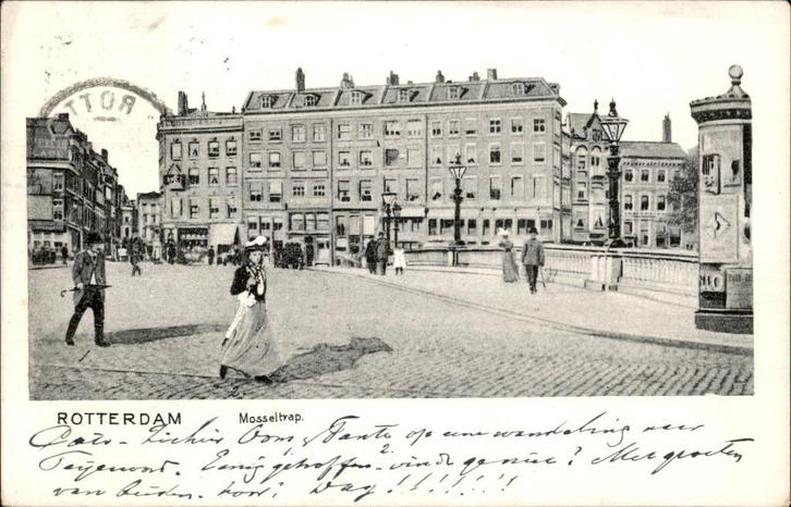 Rotterdam Mosseltrap st 1905, Verzamelen, Ansichtkaarten | Nederland, Gelopen, Zuid-Holland, Voor 1920, Verzenden