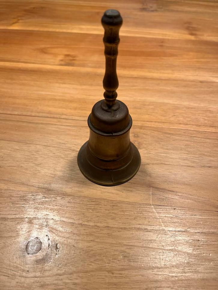 Messing Tafelbel - Vintage Decoratie, Huis en Inrichting, Woonaccessoires | Klokken, Gebruikt, Overige typen, Analoog, Ophalen of Verzenden