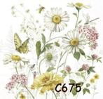 Servetten decoupage/bullet journal * veldbloemen C675, Verzenden, Nieuw, Materiaal