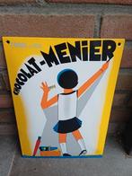 Emaille wandbord Chocolat- Menier, Ophalen of Verzenden, Zo goed als nieuw, Reclamebord
