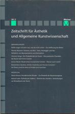 Zeitschrift für Ästhetik und Allgemeine Kunstwissenschaft (Z, Ophalen of Verzenden, Zo goed als nieuw