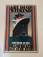Vintage art deco poster, Ophalen, Zo goed als nieuw, Rechthoekig Staand