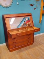 Vintage Dyrlund Deense Secretaire Bureau Kast Ladekast, Huis en Inrichting, Ophalen, Gebruikt, Dyrlund, Nvt