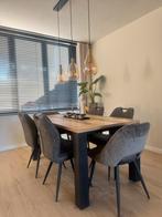 Mooie mango houten eettafel - 90x158 cm, Ophalen, Gebruikt, 50 tot 100 cm, 150 tot 200 cm