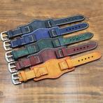 Leren bund horlogeband horloge band bruine zwarte blauwe, Sieraden, Tassen en Uiterlijk, Overige Accessoires, Verzenden, Nieuw