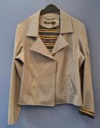 Marc Aurel blazer jasje grijs, blauw gele omslag mt 40 46130