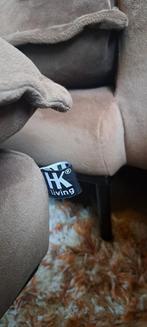 Retro HK living bank. 4 zits. Bruin, Huis en Inrichting, Banken | Bankstellen, Ophalen, Zo goed als nieuw