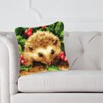 Smyrna, latch hook kussen, diy kit, egeltje, zelf maken, Hobby en Vrije tijd, Nieuw, T, Ophalen of Verzenden, H