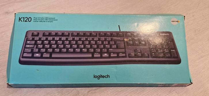 Logitech QWERTY USB Toetsenbord - Belgische Layout, Computers en Software, Toetsenborden, Gebruikt, Qwerty, Bedraad, Ophalen of Verzenden