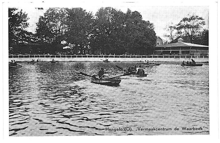 960691 Hengelo O Vermaakcentrum Waarbeek Postzegel afgeweekt, Verzamelen, Ansichtkaarten | Nederland, Gelopen, Overijssel, 1940 tot 1960