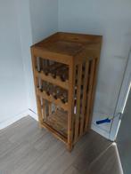 Teak Houten Wijnrek Lessenaar, Ophalen, Gebruikt, 5 tot 15 flessen, 75 cm of meer
