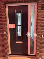 Nieuwe Hardhouten Voordeur met Kozijn & Zijlicht, Doe-het-zelf en Verbouw, Deuren en Horren, Ophalen, 80 tot 100 cm, Nieuw, Buitendeur