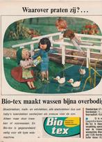 retro reclame 1967 Biotex wasmiddel poppetjes bij eendjes, Verzenden, Overige typen