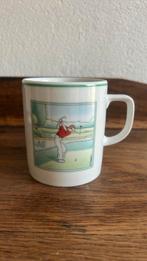 Apilco mok met afbeelding van golfer, Verzamelen, Porselein, Kristal en Bestek, Ophalen of Verzenden, Zo goed als nieuw, Porselein