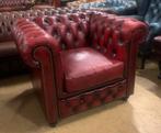 Prachtige Chesterfield Fauteuil Rood., Huis en Inrichting, Fauteuils, Gebruikt, Ophalen of Verzenden, 75 tot 100 cm, Chesterfield Brand