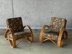 Set/2 Vintage rotan fauteuil van Rohé Noordwolde, Huis en Inrichting, Fauteuils, Ophalen, Minder dan 75 cm, X, 75 tot 100 cm