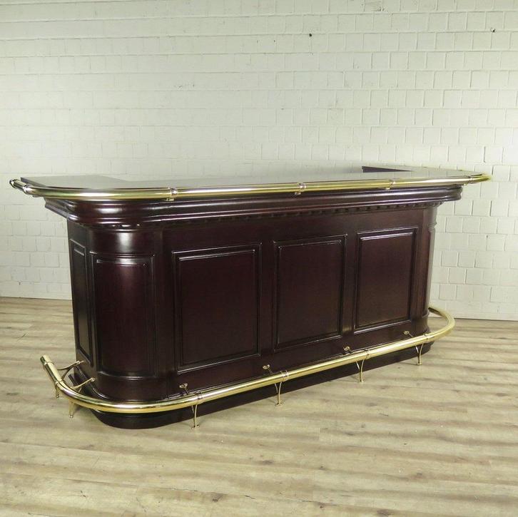 27772 Engelse Bar Toonbank Mahonie 2,60 m, Huis en Inrichting, Barren, Nieuw, Ophalen of Verzenden