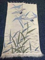 Vintage retro wandkleed kraanvogels en riet, Huis en Inrichting, Stoffering | Tapijten en Kleden, Gebruikt, 50 tot 100 cm, DJT