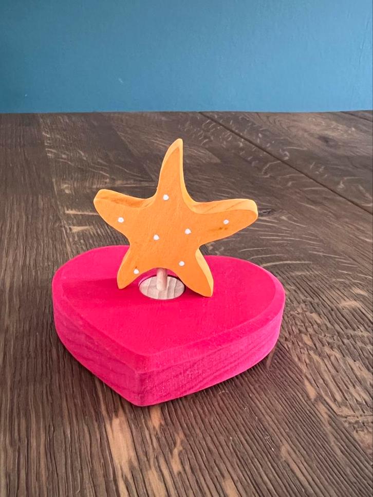 Grimm’s steker en hart, Kinderen en Baby's, Speelgoed | Houten speelgoed, Zo goed als nieuw, Ophalen of Verzenden