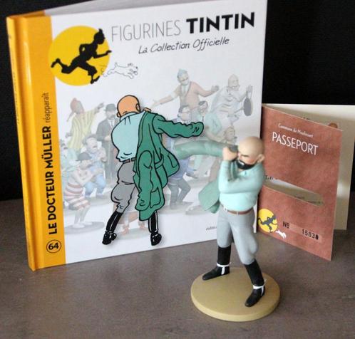 Moulinsart figurine n 64 Dr Müller Tintin Hergé Kuifje, Verzamelen, Stripfiguren, Zo goed als nieuw, Beeldje of Figuurtje, Kuifje
