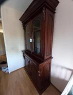 Prachtige koloniale kast met glazen deuren(facet geslepen), Huis en Inrichting, Kasten | Vitrinekasten, Ophalen, Gebruikt, 25 tot 50 cm