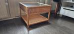 Vintage vierkante rotan salontafel bijzettafel tafel 70s 80s, Huis en Inrichting, Tafels | Bijzettafels, Vierkant, Ophalen, 45 tot 60 cm